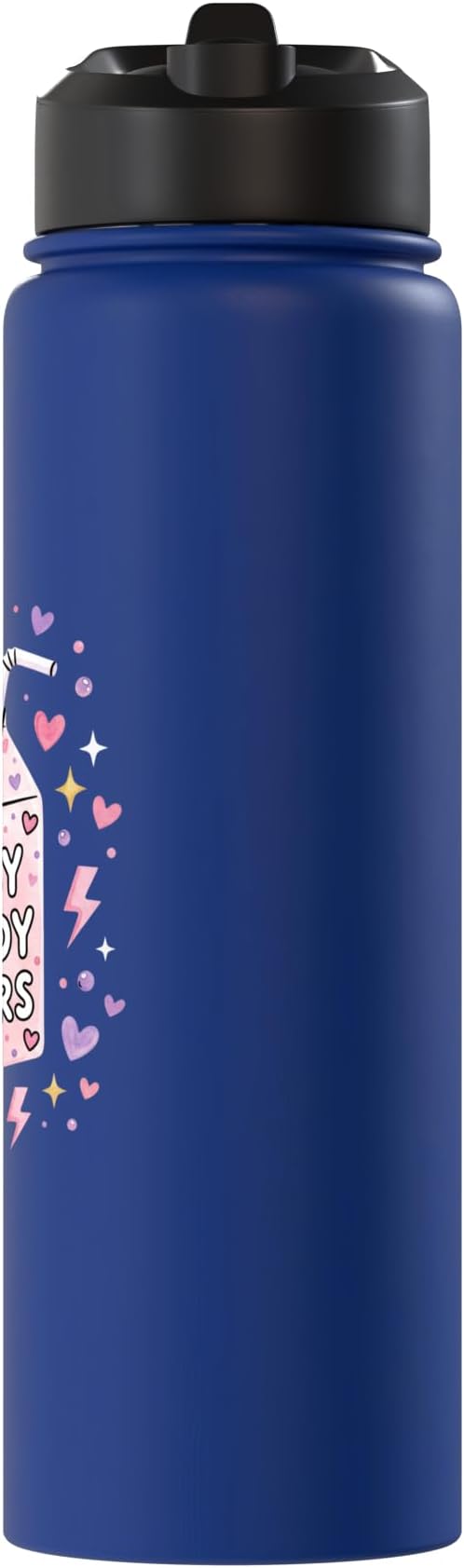 Baby Daddy Tears Retro Pink Milk Carton Hearts Aesthetic Stainless Steel Insulated Water Bottle
