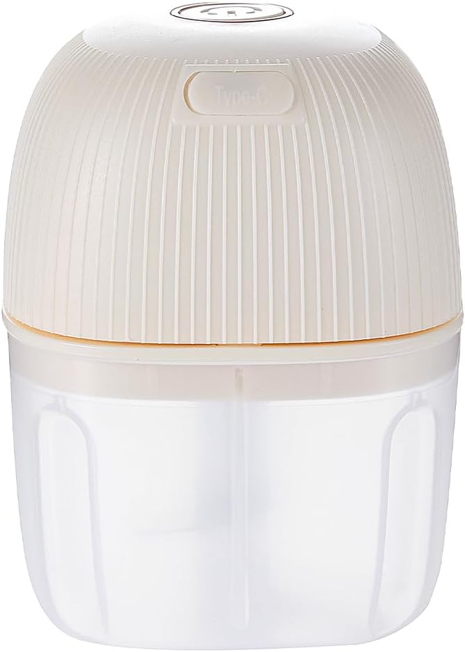 Electric Mini Garlic Chopper, 250ML Food Chopper Garlic Mincer USB, Vegetable Chopper, Onion Chopper, Portable Small Food Processor for Garlic, Ginger, Chili, Vegetables(cream)