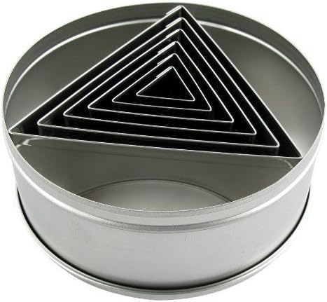 Ateco 6 pc Stainless Steel Triangle Cutter Set