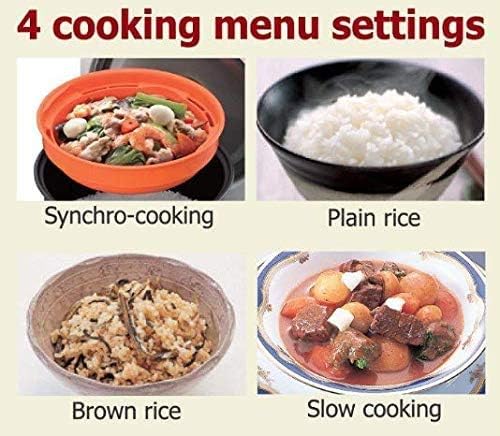 Tiger JBV-A18U-W 10-Cup (Uncooked) Micom Rice Cooker with Food Steamer & Slow Cooker, White
