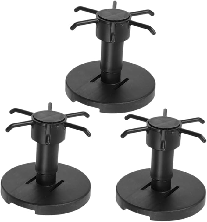GLEAVI 3pcs Kitchen Utensil Organizer Hooks Rotating Adhesive Under Cabinet Hanger Rack for Cooking Tools and Measuring Spoons in Black