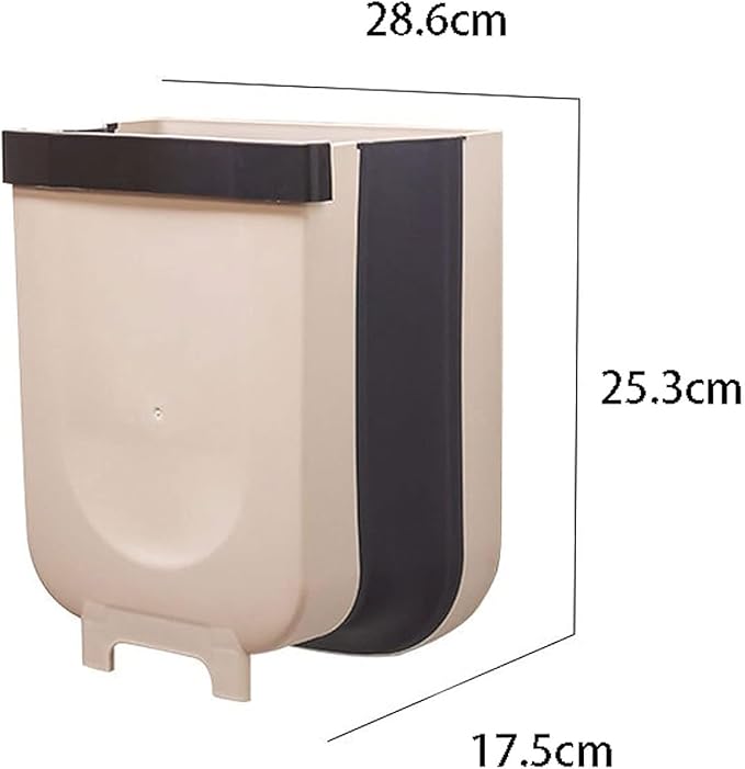 Hanging Trash Can, Kitchen Garbage Bin Waste Bins, Folding Trash Can for Kitchen and Car Wall Mounted Waste Bin Kitchen Cabinet Door Hanging Trash Bin