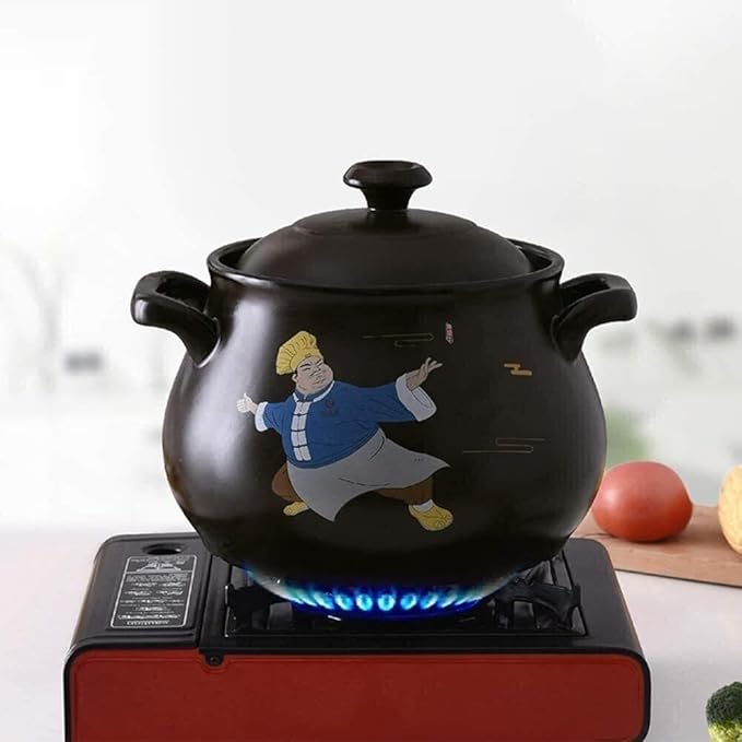 Ceramic Casserole Stockpot, Clay Pot for Cooking, Casserole Dishes Pot Casserole with Lid for Ceramic Pot Stew Pot Home Soup Pot Chicken Steamer Pot Healthy Stew Pot Dinner, Kitchen (Size : 6L) ()