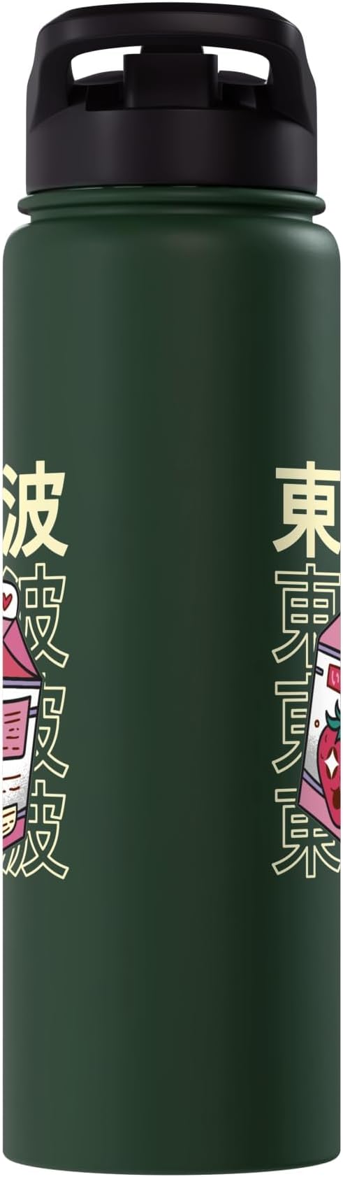 Japanese Strawberry Milk Carton Kawaii Aesthetic Anime Stainless Steel Insulated Water Bottle