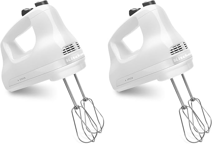 KitchenAid 5 Ultra Power Speed Hand Mixer - KHM512,White,(Pack of 2)