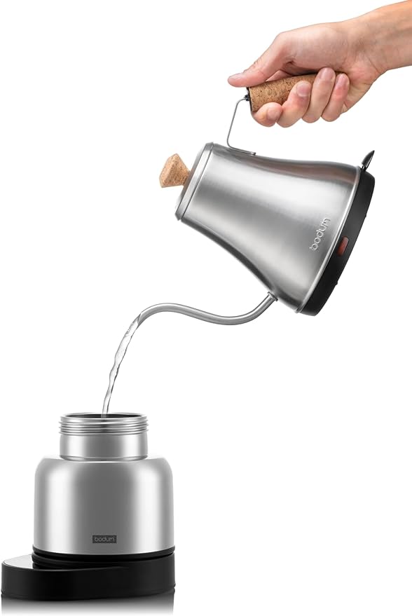 Bodum 17oz Chambord Electric Espresso Coffee Maker, Plastic Carafe w/Wi-Fi Control & Programmable Timer, Polished Stainless Steel