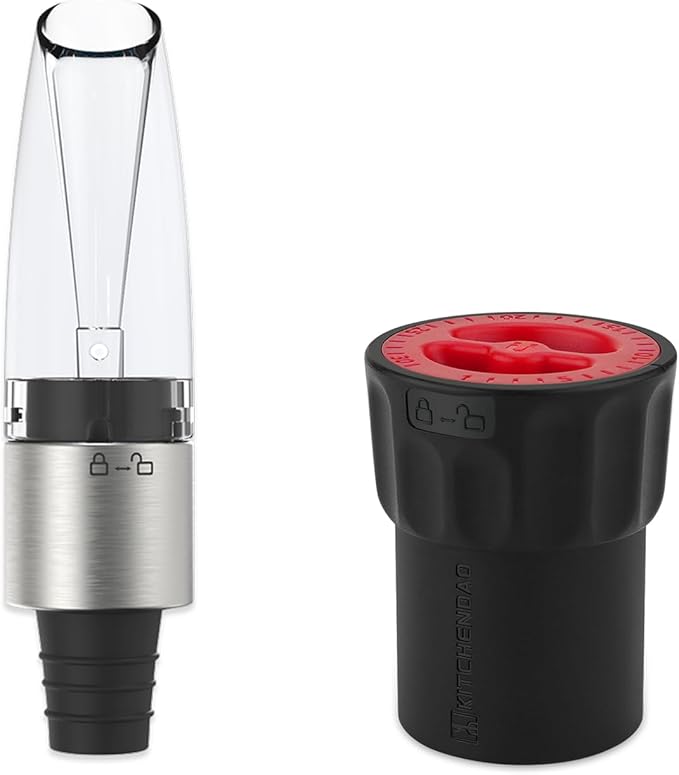 KITCHENDAO 2-in-1 Wine Aerator and Magnetic Wine Stopper