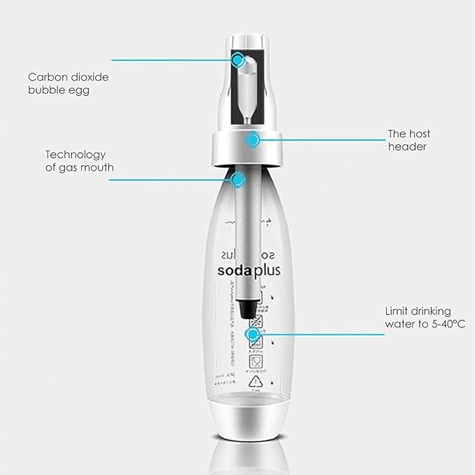 Portable Soda Maker Household 1L Sparkling Water Bottle BPA Free Carbonated Water Machines without CO2 Cylinder Reusable Beverages Machine Kit