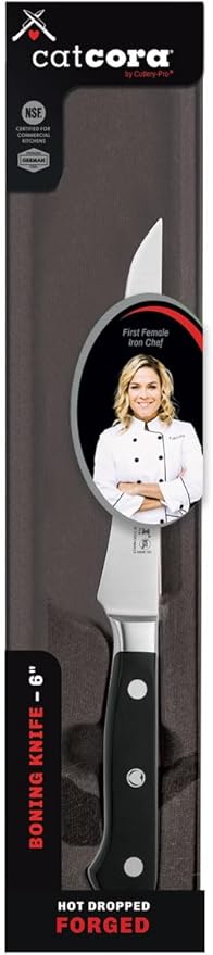 Cutlery-Pro Cat Cora Forged Boning Knife, Professional 6-Inch German Steel Blade For Deboning Poultry, Meat, and Fish, Ergonomic Triple-Rivet Handle, NSF-Certified Kitchen Knife