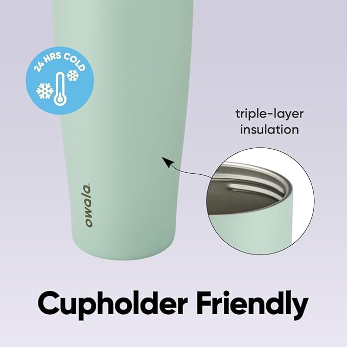 Owala FreeSip Tumbler - Stainless Steel - 40-oz. - Green (Eucalyptus) (Pack of 6)