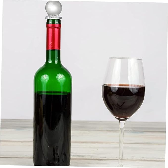 VALICLUD 24pcs Glass Ball Wine Stoppers High Polymer Aroma Container Caps Convenient Dispenser Stoppers for Perfume and Makeup Bottles for Wine Bottles and Glass Containers
