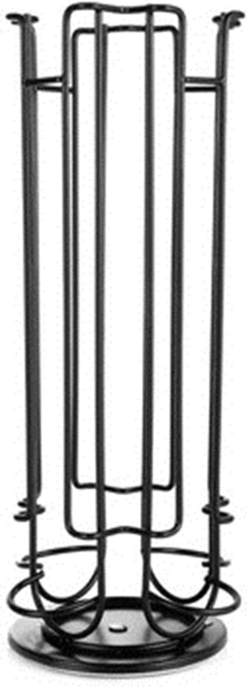 Coffee Capsule Stand Coffee Pod Storage Rack Carousel Holds 24 Coffee Pods, 14.5x14.5x33cm, Black