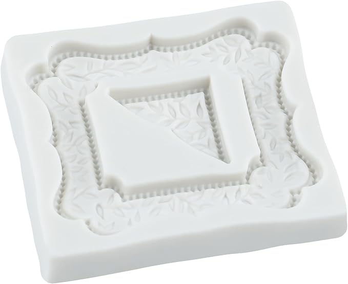 Picture Frames Silicone Molds Photo Frame Fondant Mold Vintage Frame Mold Mirror Frames Chocolate Molds For Sugarcraft Cake Decoration Cupcake Topper Candy Polymer Clay Gum Paste Set of 6
