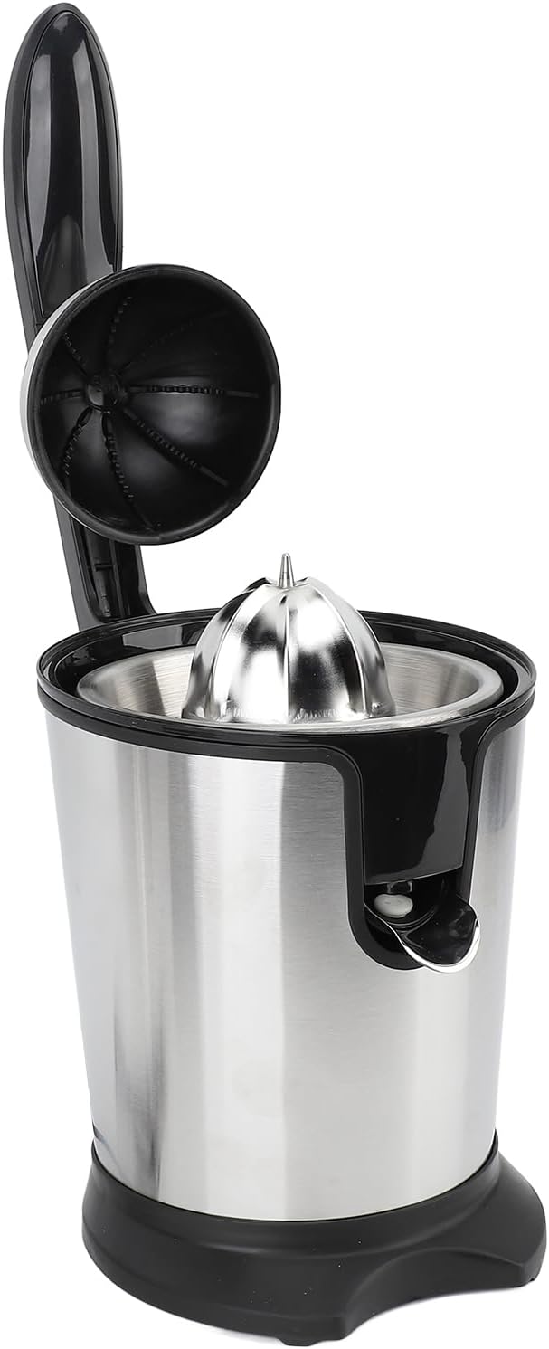 Electric Citrus Juicer, 180W 15000rpm Auto Off Dishwasher Stainless Steel Orange Juicer Ultra Powerful Motor Soft Handle Citrus Squeezer for Oranges, Lemons
