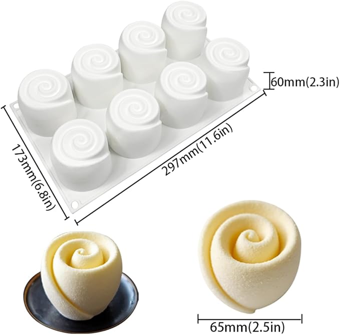 mostsom Honeycomb Molds Silicone Non-Stick Rabbit Cookie Mold Diy Rose Flower Chocolate Mould Used for Jelly, Candy,Biscuits (H_11.6x6.8x2.3 inch)