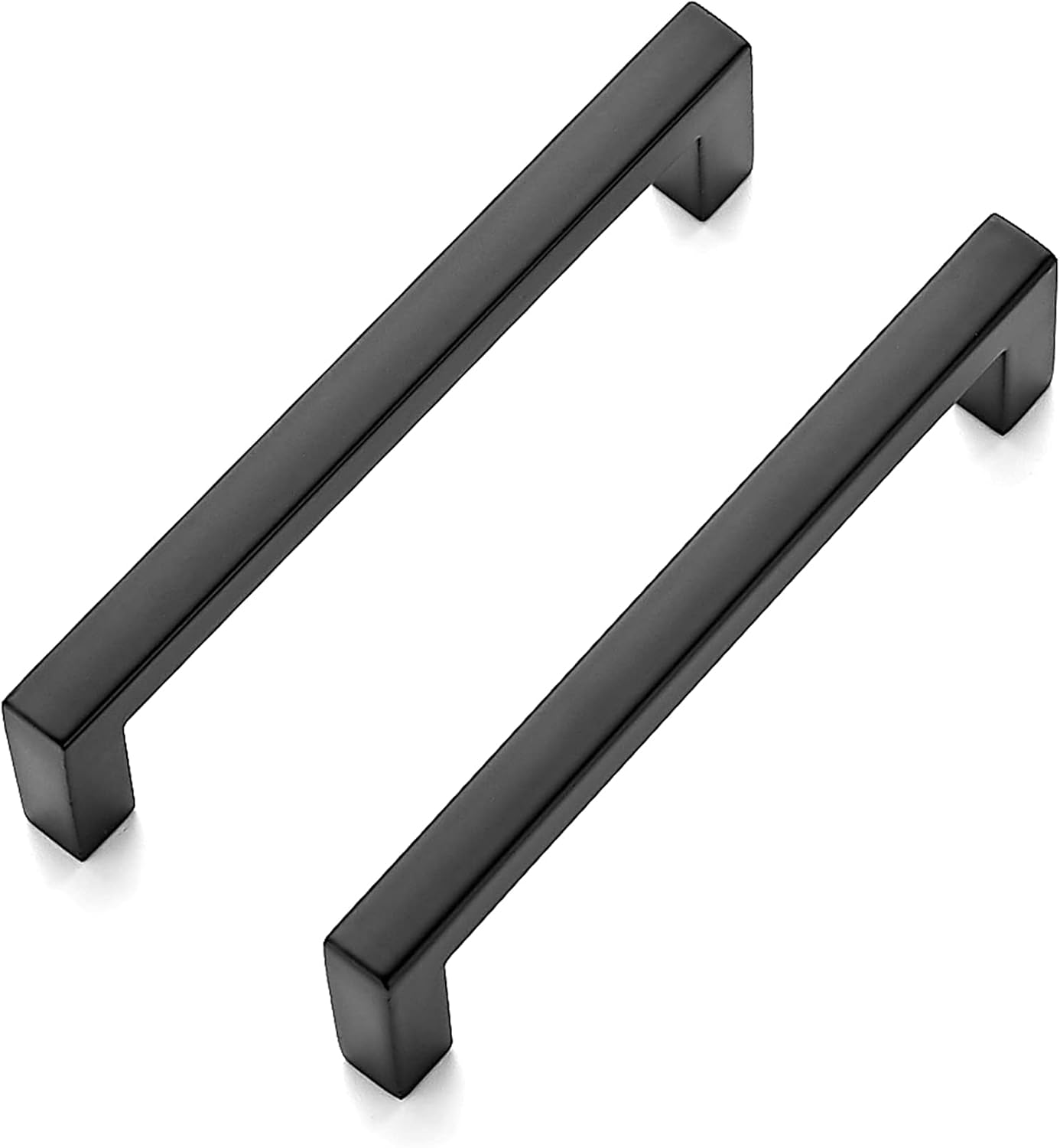 Ravinte 50 Pack Solid 3-3/4 Inch Center to Center Slim Square Bar Drawer Handles Kitchen Cabinet Handles Black Drawer Pulls Kitchen Cabinet Hardware Kitchen Handles Matte Black Cabinet Pulls
