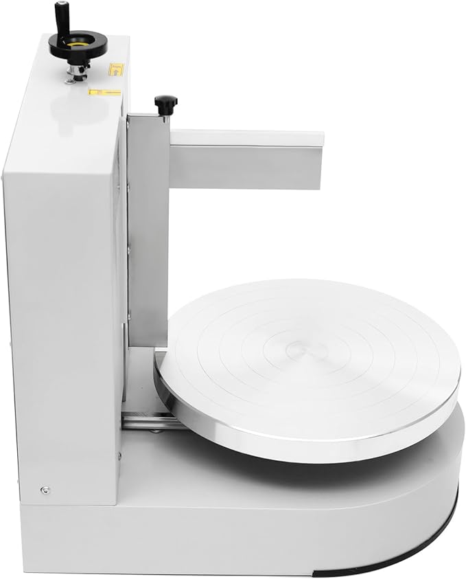 200W Electric Cake Decorating Machine, 110V Cake Spreading Machine Automatic Cake Coating Machine Speed: 30-200RPM for Cake Diameter: 4-12in (White)