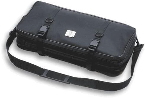 Mercer Culinary Triple-Zip 21-Pocket Knife Case,Black