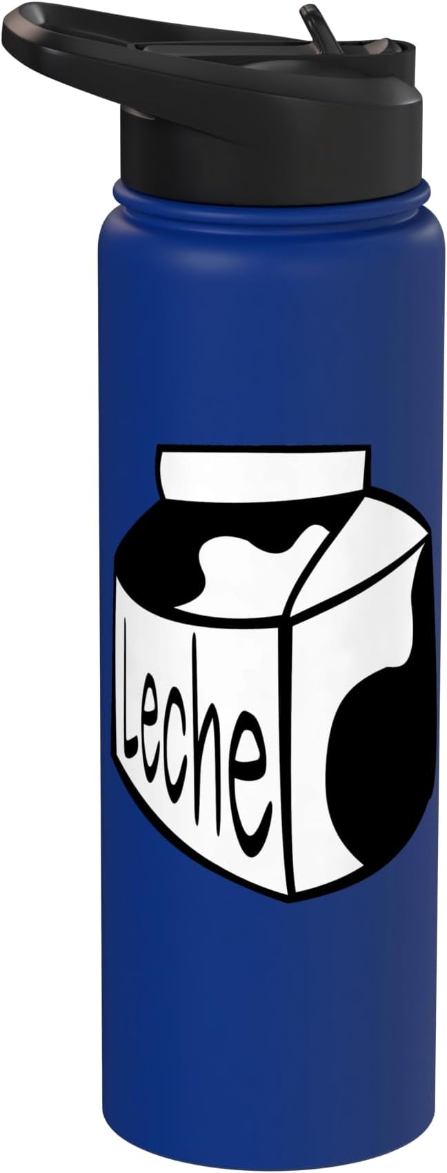 Leche Spanish Milk Carton Dairy Lover Stainless Steel Insulated Water Bottle