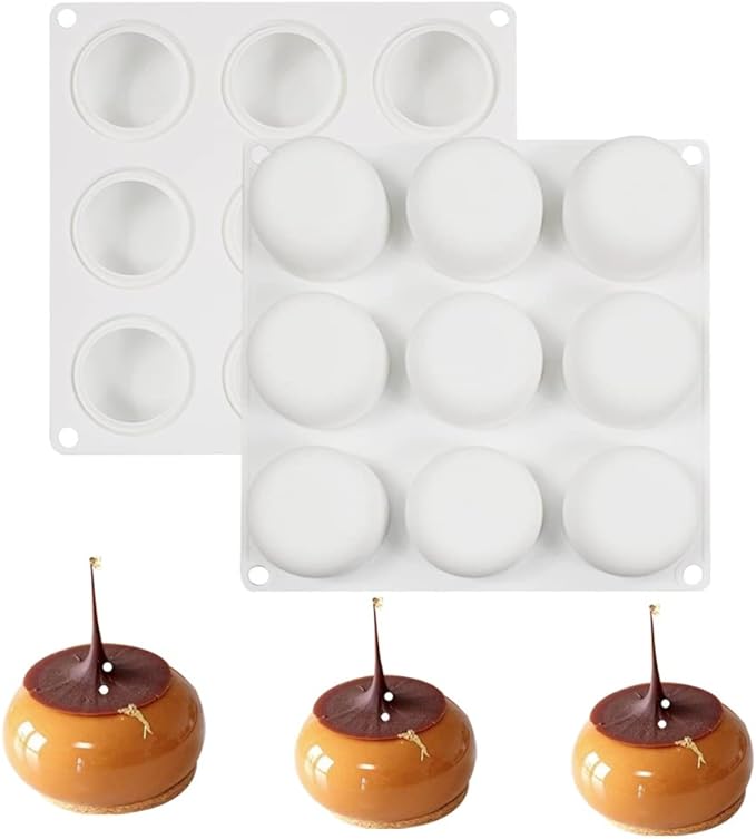 Silicone Mold Fondant Cake Mold DIY Chocolate Baking Tools Cake Decoration Accessories Bakeware (Round)