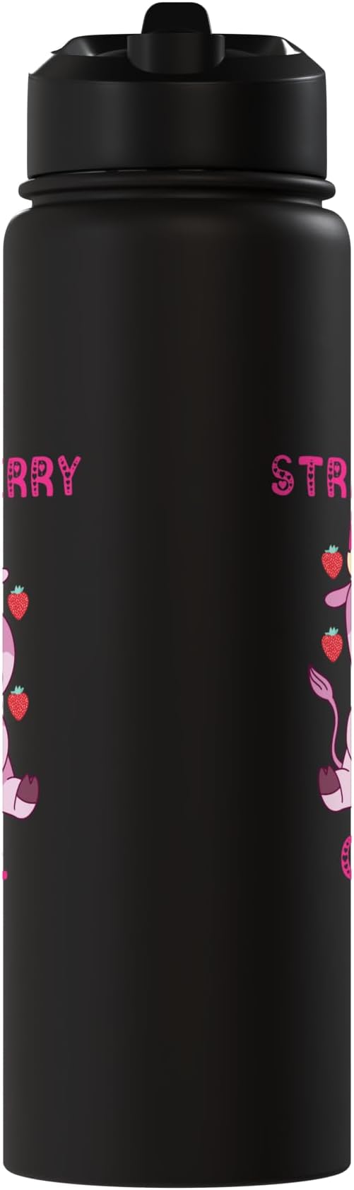Strawberry Milk Girl Japanese Strawberry Shake Cute Pink Cow Stainless Steel Insulated Water Bottle