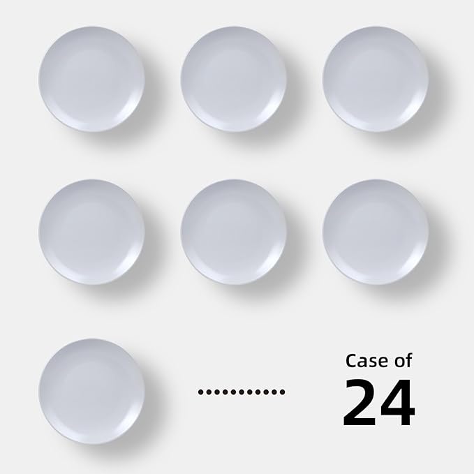 Stoneware Coupe Commercial Grade Dinnerware, Matte White, Plate 9", Case of 24