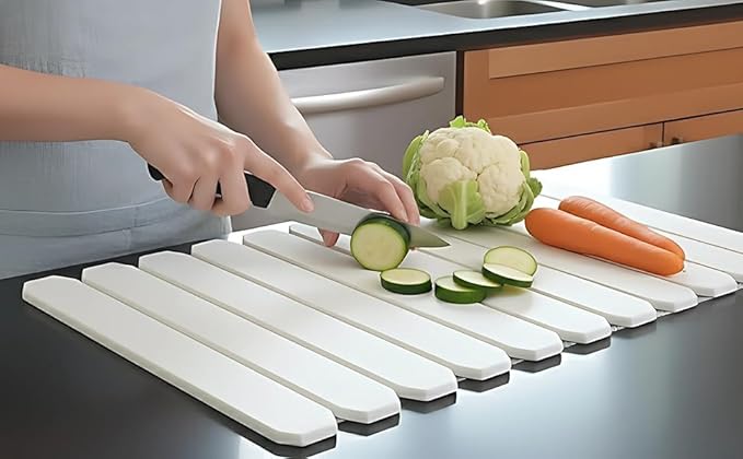 Stone Drying Mat 24″×16″ Large - Ultra Fast Absorbent Kitchen Counter & Bathroom Mat, Diatomaceous Earth Foldable Non-Slip for Dishes, Pets, Plants