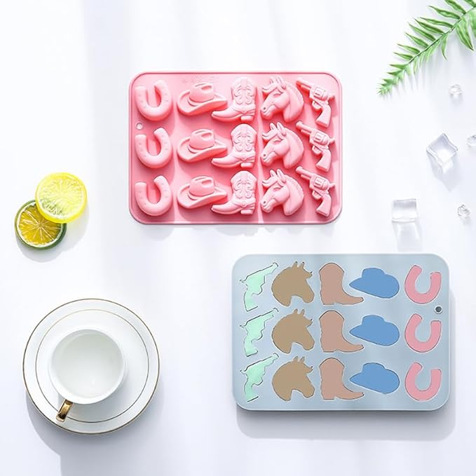 Silicone Cake Pop Mold Non Stick Fancy Mold Cake Pan 15 Cavity Cowboy Shape Candy Cupcake Cornbread Chocolate Brownie Gummy Resin Crafts Cake