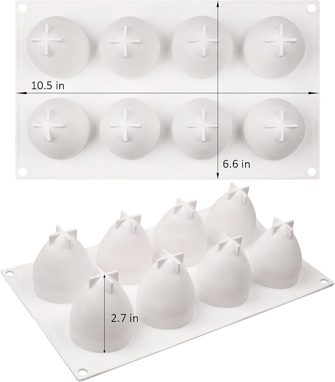 Strawberry Shaped Silicone Mold, 3D Fruit Mousse Cake Mold for Cake Decoration Cupcake Topper Dessert Chocolate Ice Candle Soap