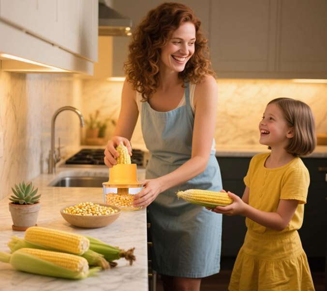 Fshow Corn Cob Stripper Tool, Corn Peeler Quickly Remove Kernels From Corn