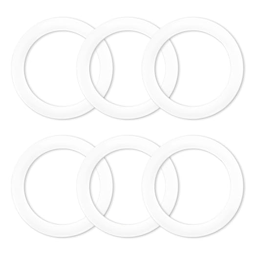 6 Pcs Gasket Seal Rings for Bialetti Moka Express Dama 9 Cups - Spare Food Grade Silicone Sealing Rings for Aluminium Stovetop Coffee Maker Pots (Better Than Rubber)