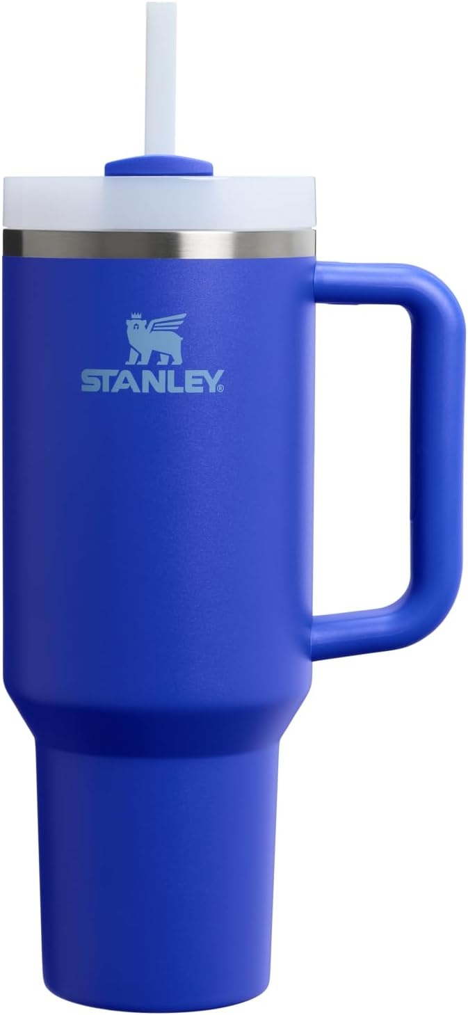 STANLEY Quencher H2.0 Tumbler with Handle and Straw 40 oz | Flowstate 3-Position Lid | Cup Holder Compatible for Travel | Insulated Stainless Steel Cup | BPA-Free | Cobalt