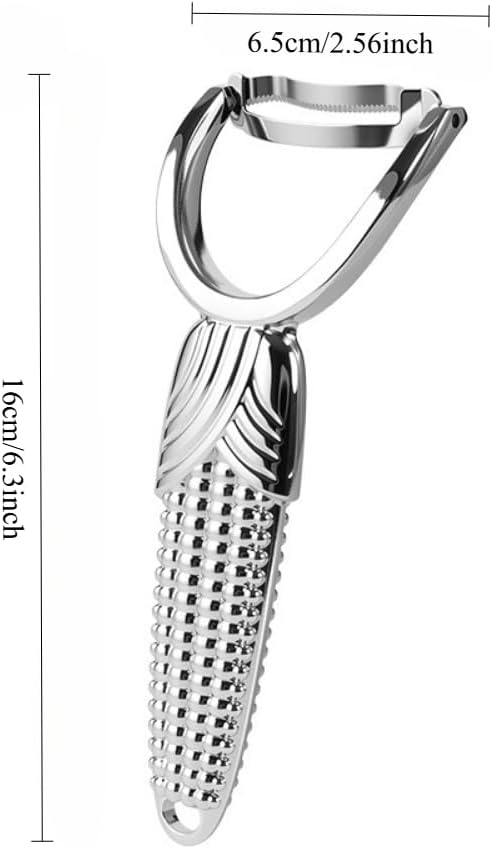 Duty Zinc Alloy Corn Stripper, Multi Function Corn Kerneler Creamer Tool Efficient Corn Peeler, Remover for Fresh Sweet Corn Vegetables Fruits