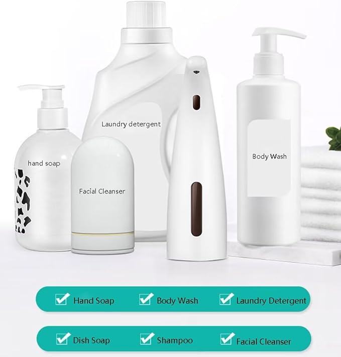 Soap Dispenser,Touchless Bath Kitchen Countertop Automatic Soap Dispenser with Infrared Motion Sensor,IPX6 Waterproof.Perfect for Bathroom and Kitchen.