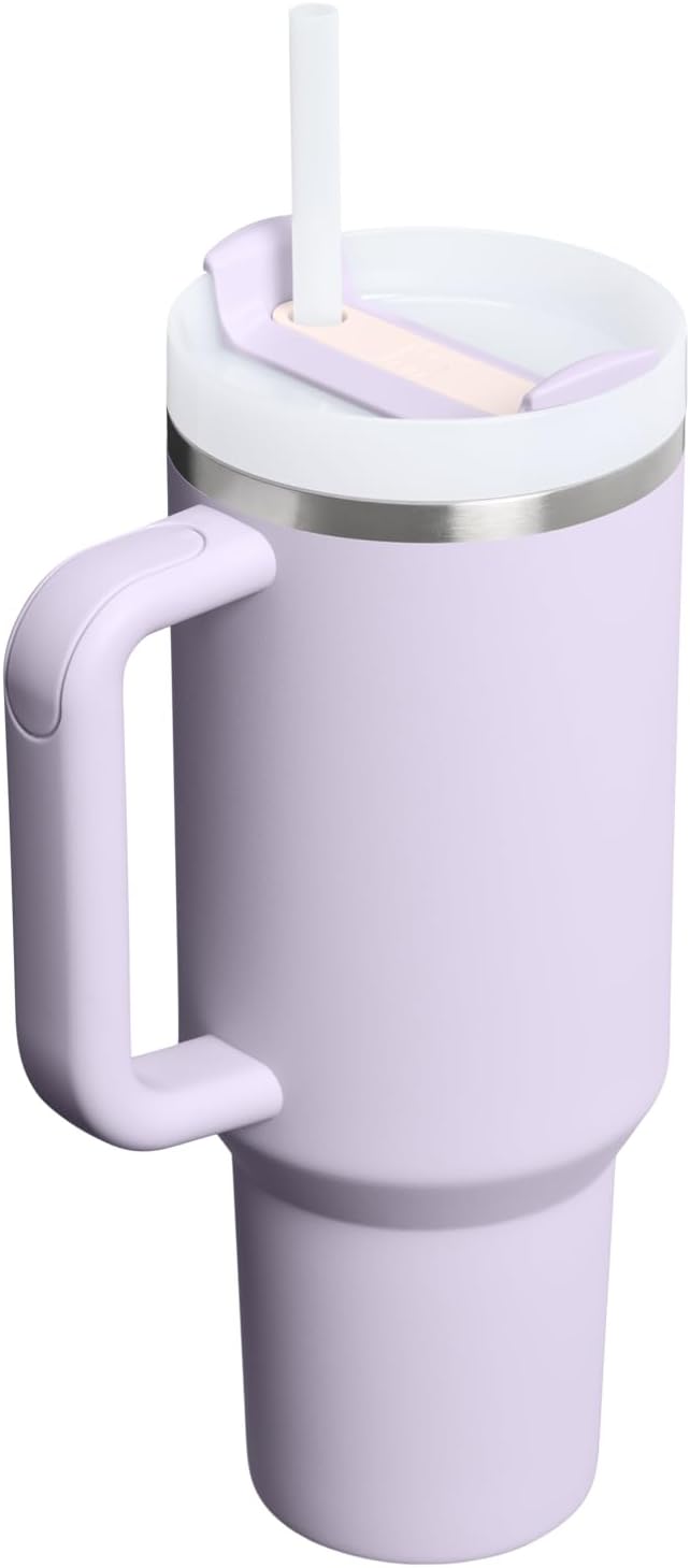 STANLEY Quencher H2.0 Tumbler with Handle and Straw 40 oz | Flowstate 3-Position Lid | Cup Holder Compatible for Travel | Insulated Stainless Steel Cup | BPA-Free | Purple Dust