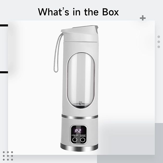 USB Blender, 450ml, Portable Juicer for Smoothies and Milkshakes, Single Service, Easy to Clean, 10 Inch Tall, White