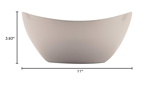 G.E.T. B-115-W Large Melamine Serving Bowl, 4 Quart, White