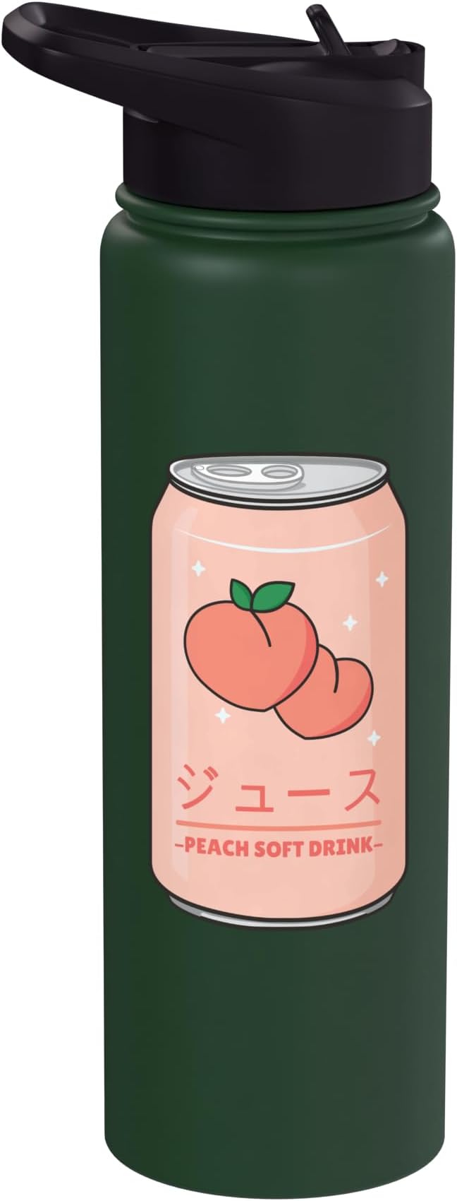 Kawaii Soft Drink Aesthetics Japanese Peach Juice Stainless Steel Insulated Water Bottle