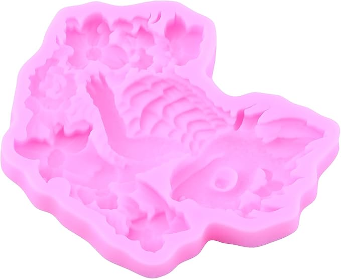 Dragon Fondant Mold Dragon Egg Silicone Molds For Cake Decoration Cupcake Topper Polymer Clay Chocolate Candy Gum Paste Set Of 4