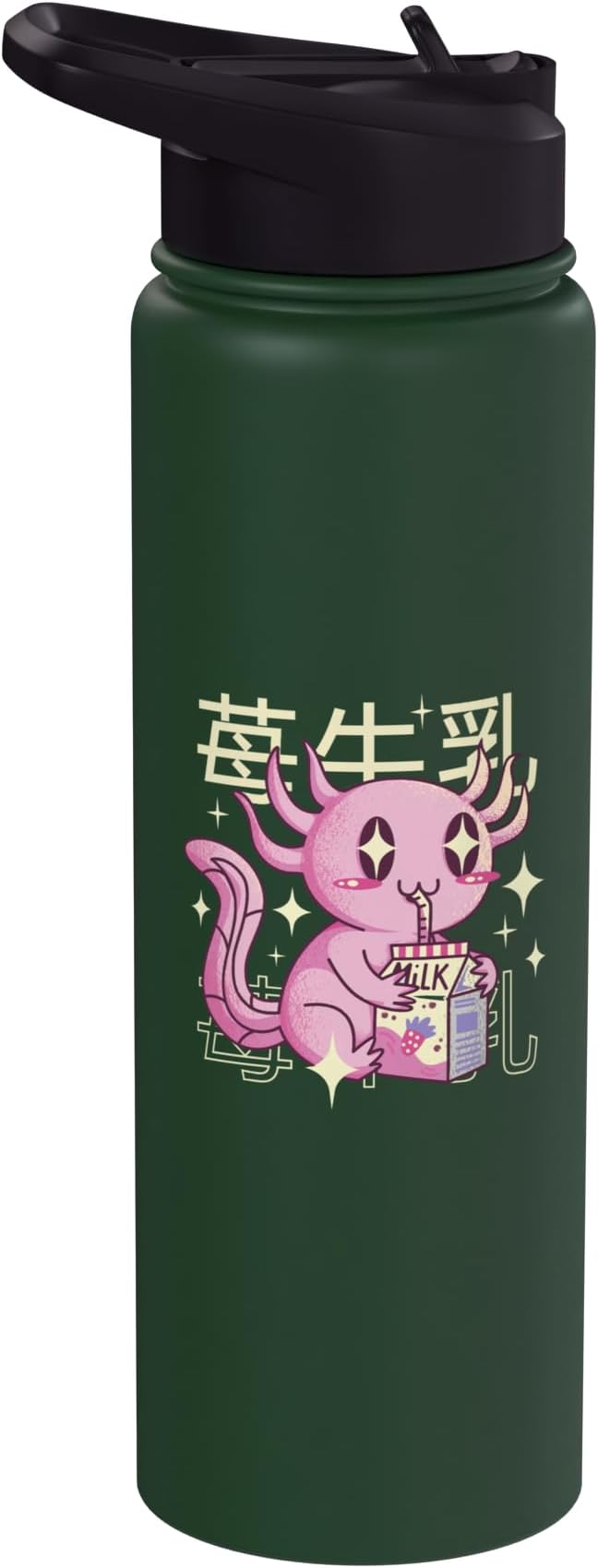Cute Sea Creature Drinking Milk Japanese Art Kawaii Stainless Steel Insulated Water Bottle