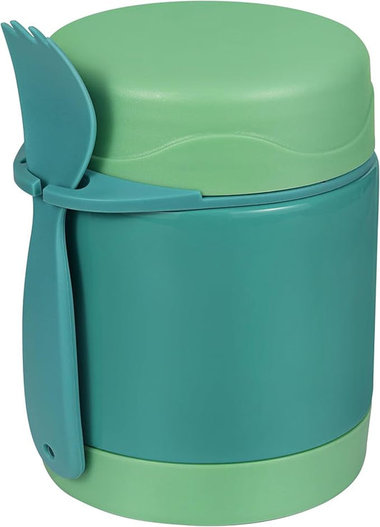 10oz Soup Thermo for Hot Food Kids,Lunch Thermo Kids Food Jar with Spoon Hot Insulated Food Containers,Leak Proof Stainless Steel Wide Mouth Lunch Thermo Jar for School(Green)
