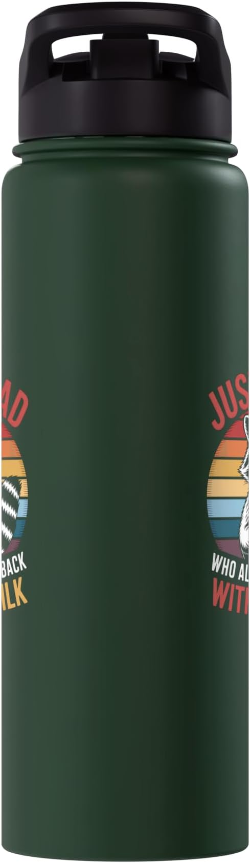Just a Dad Who Came Back With Milk Raccoon Stainless Steel Insulated Water Bottle