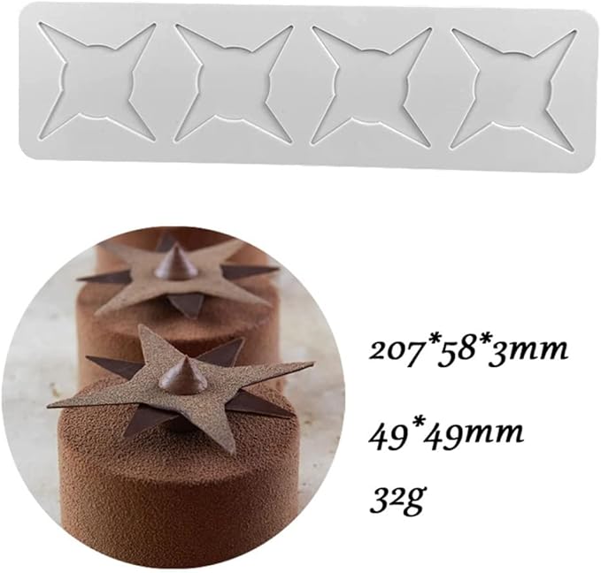 3D Hollow Leaf Fondant Lace Mold Multi Leaves Flower Candy Mold Chocolate Sugar Craft Cake Decoration Cupcake Top (H Darts_8.28 * 2.32 * 0.12inch)
