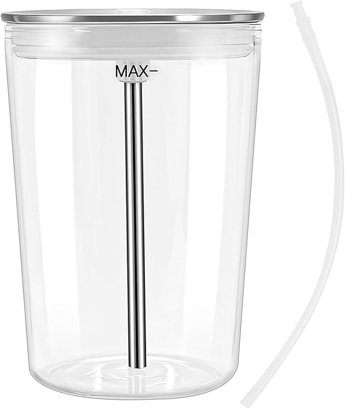 Glass Milk Container Compatible with Jura Coffee Machine models E8, S8, Z8, Z6,J6 (16.9oz)，Replaceable for 72570 Milk Container