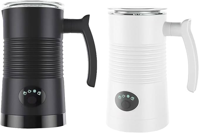 Talent Star 4 in 1 Electric Milk Frother Automatic Warm Cold Foam Maker Large Capacity Low Noise Dishwasher Safe Easy to Clean Coffee Hot Chocolate Maker Machine for Latte Cappuccinos Macchiato White