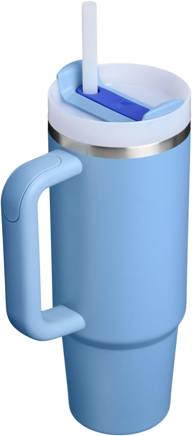 STANLEY Quencher H2.0 Tumbler with Handle and Straw 30 oz | Flowstate 3-Position Lid | Cup Holder Compatible for Travel | Insulated Stainless Steel Cup | BPA-Free | Blue Sky