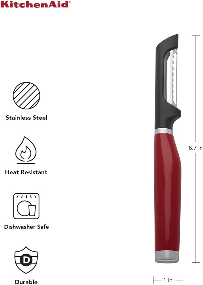 KitchenAid Gourmet Euro Peeler, 8.7-Inch, Red