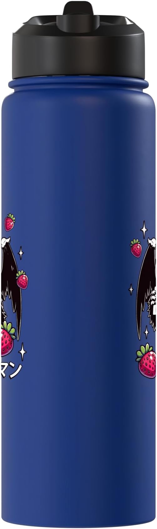 Kawaii Strawberry Milk Shake Carton Mothman Stainless Steel Insulated Water Bottle