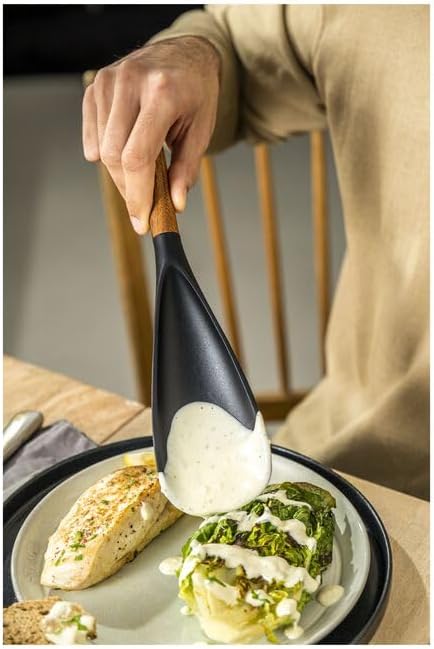 Twin Cooking Spoon, Matte Black (4 Pack)