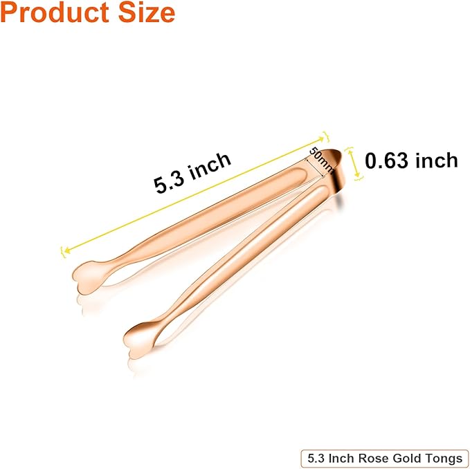 Small Serving Tongs, Anytrp 12-Pack Stainless Steel Sugar Tongs, 5.3inch Kitchen Metal Appetizers Tong for Serving Food, Buffets, Coffee Bar, Tea Party, Desserts Party and Ice Bucket